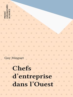 cover image of Chefs d'entreprise dans l'Ouest